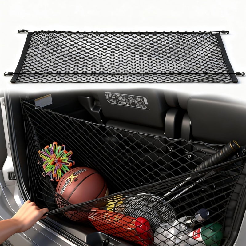 Leezhen Envelope Style Rear Trunk Cargo Net Compatible with Jeep Wagoneer 2022 to 2023 2024 2025 - Image 1